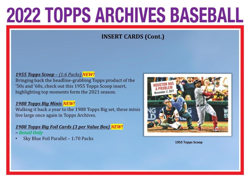 2022 Topps Archives Baseball 7-Pack Blaster Box Image 5