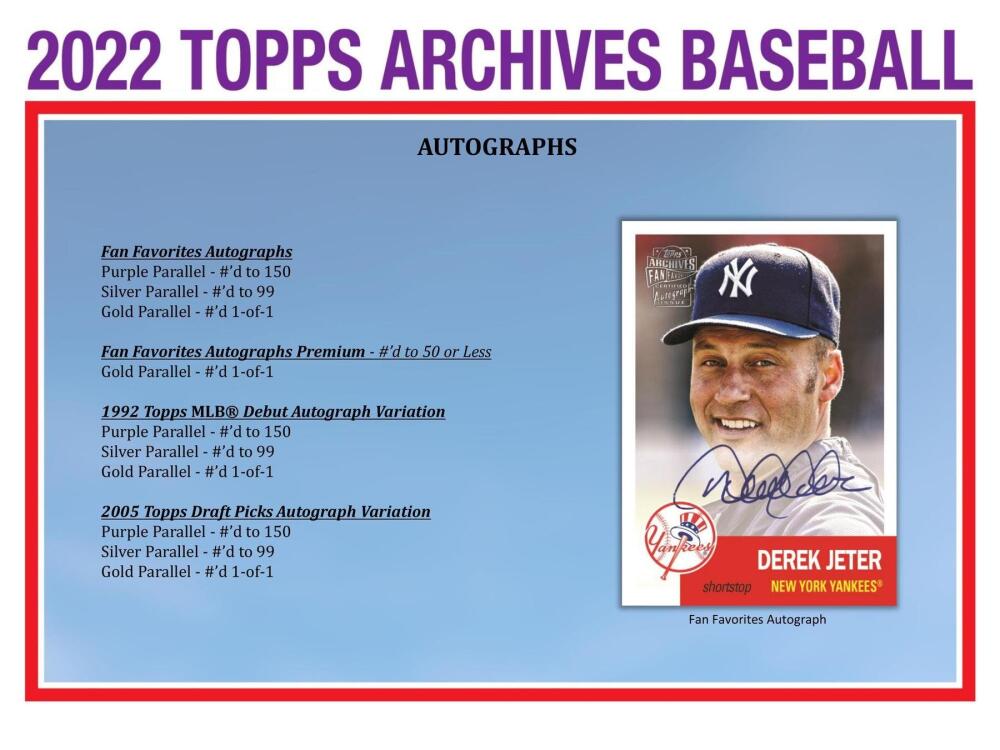 2022 Topps Archives Baseball 7-Pack Blaster Box Image 6