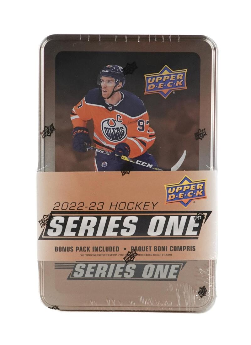 2022-23 Upper Deck Series 1 Hockey Tin Box Image 2