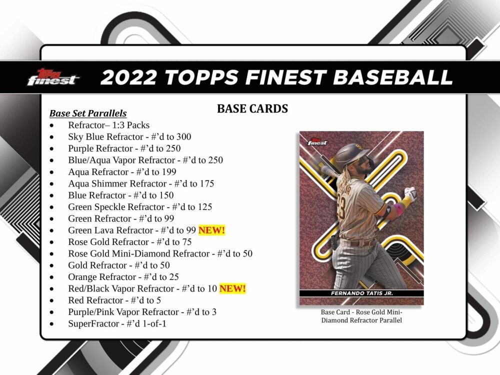 2022 Topps Finest Baseball Hobby Box Image 4