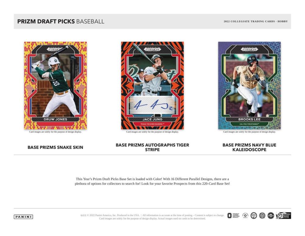 2022 Panini Prizm Draft Picks Baseball Hobby Box Image 5