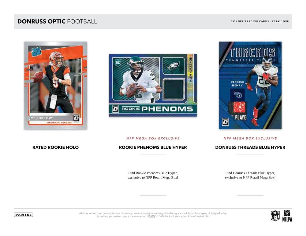 2020 Panini Donruss Optic Football 6-Pack Blaster Box (Purple Shock Parallels) Image 4