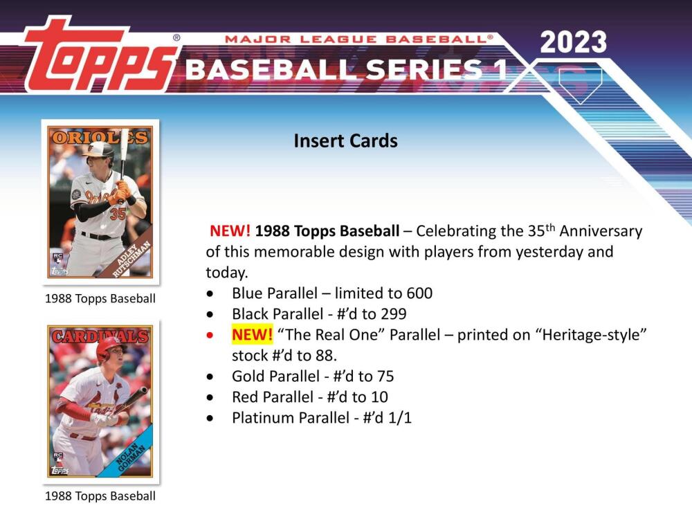 2023 Topps Series 1 Baseball 7-Pack Blaster Box (Commemorative Relic Card!) Image 6