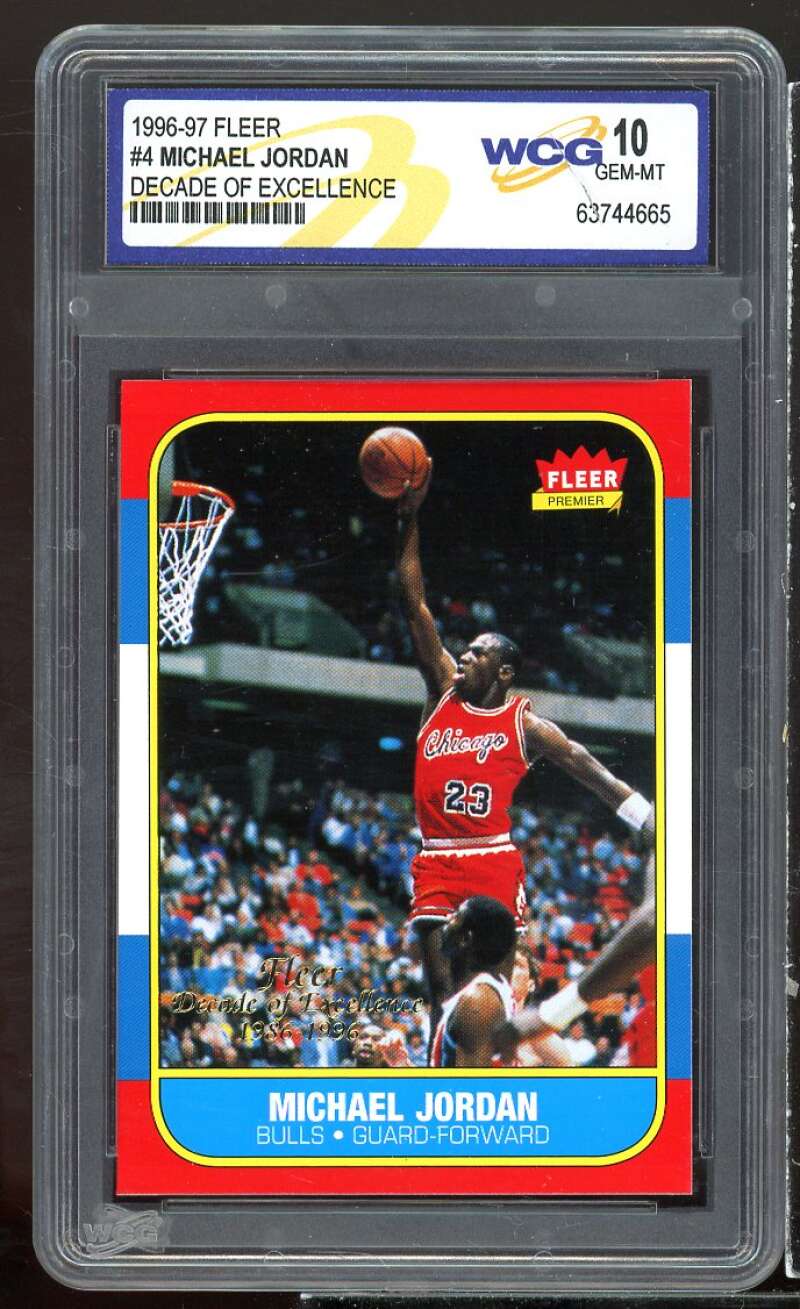 Michael Jordan Card 1996-97 Fleer Decade Of Excellence #4 WCG 10 GEM MT Image 1