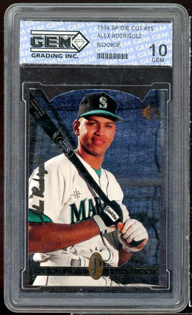 Alex Rodriguez Rookie Card 1994 SP Die Cuts #15 GEM GRADING 10 GEM MT Image 1