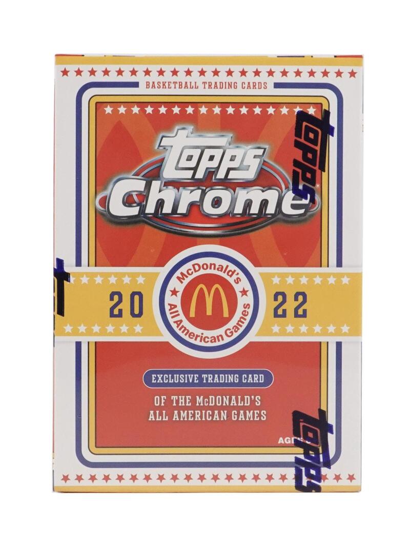 2022 Topps McDonald's All American Chrome Basketball 7-Pack Blaster Box Image 2