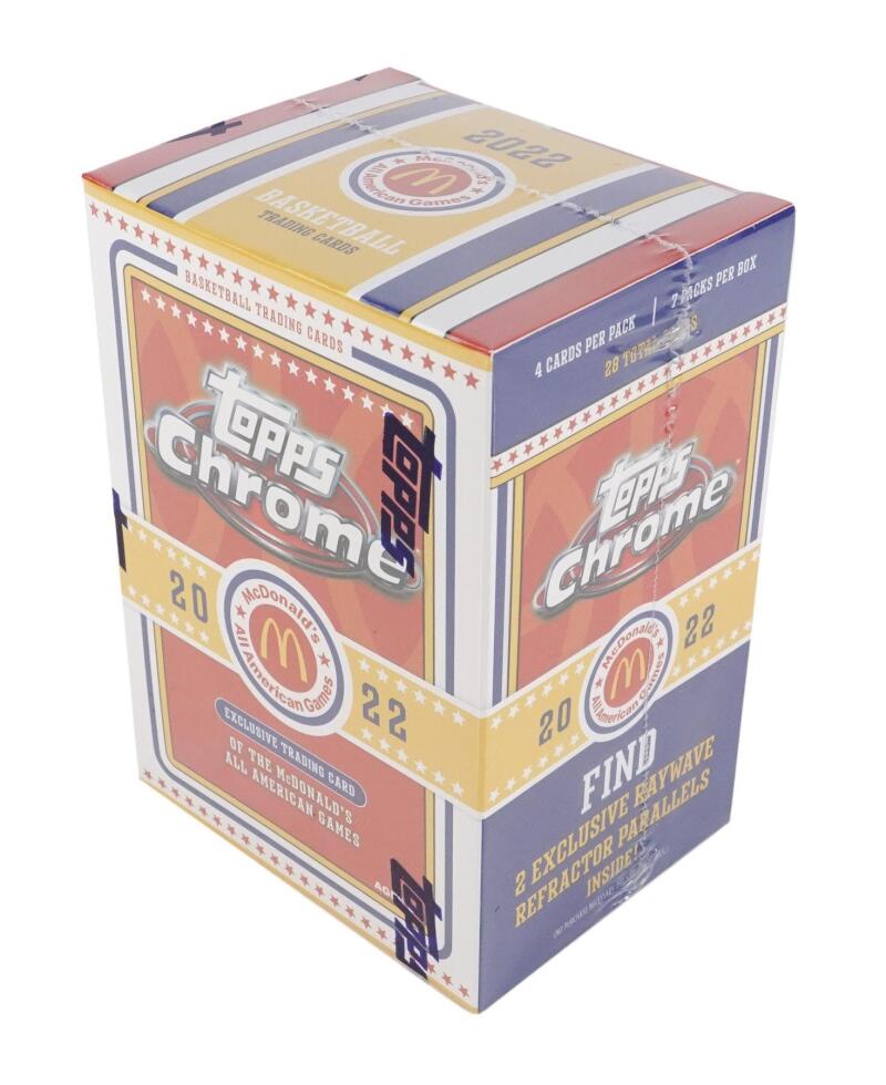 2022 Topps McDonald's All American Chrome Basketball 7-Pack Blaster Box Image 1