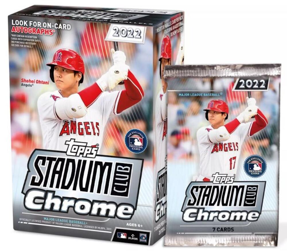 2022 Topps Stadium Club Chrome Baseball 4-Pack Blaster Box Image 2