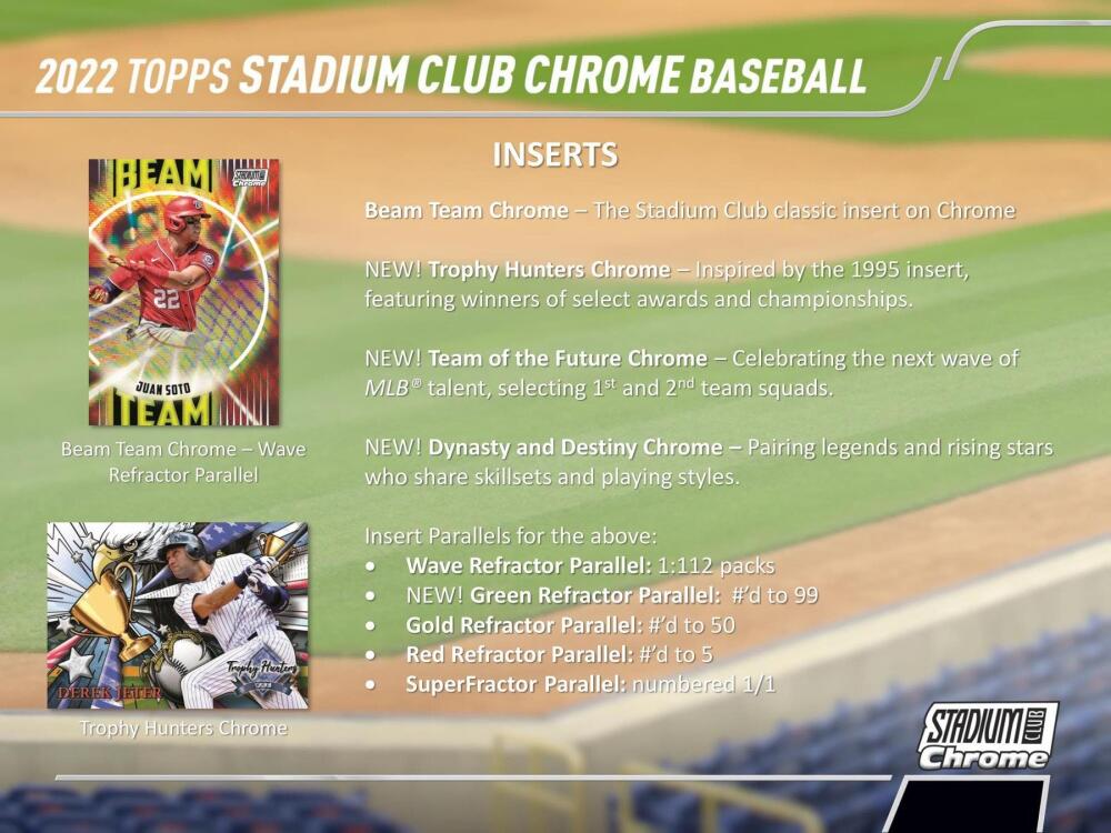 2022 Topps Stadium Club Chrome Baseball 4-Pack Blaster Box Image 5