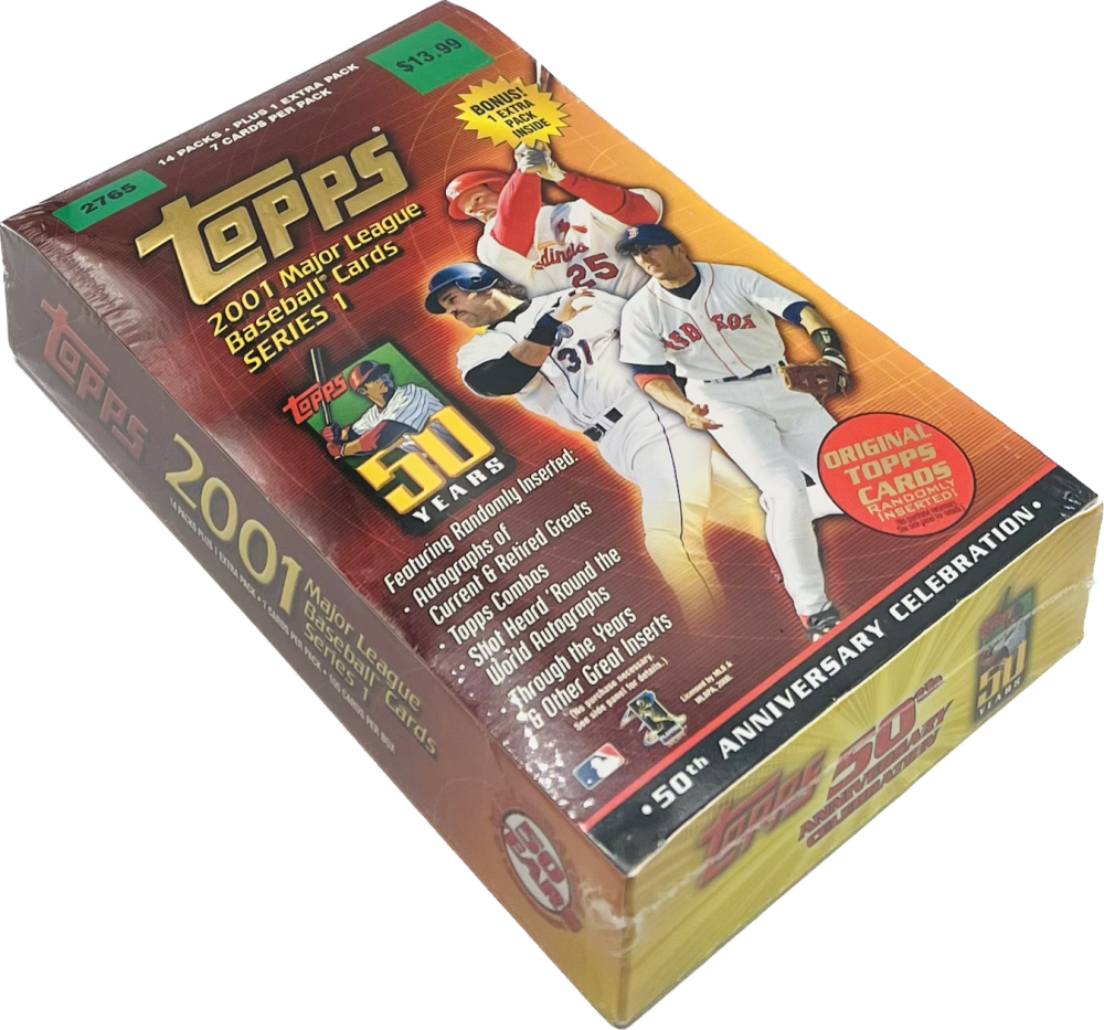 2001 Topps Series 1 Baseball 15-Pack Blaster Red Box Image 1