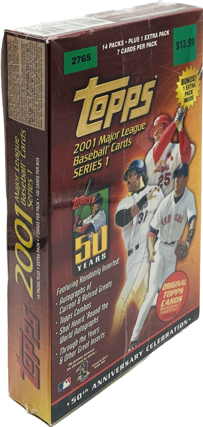 2001 Topps Series 1 Baseball 15-Pack Blaster Red Box Image 2