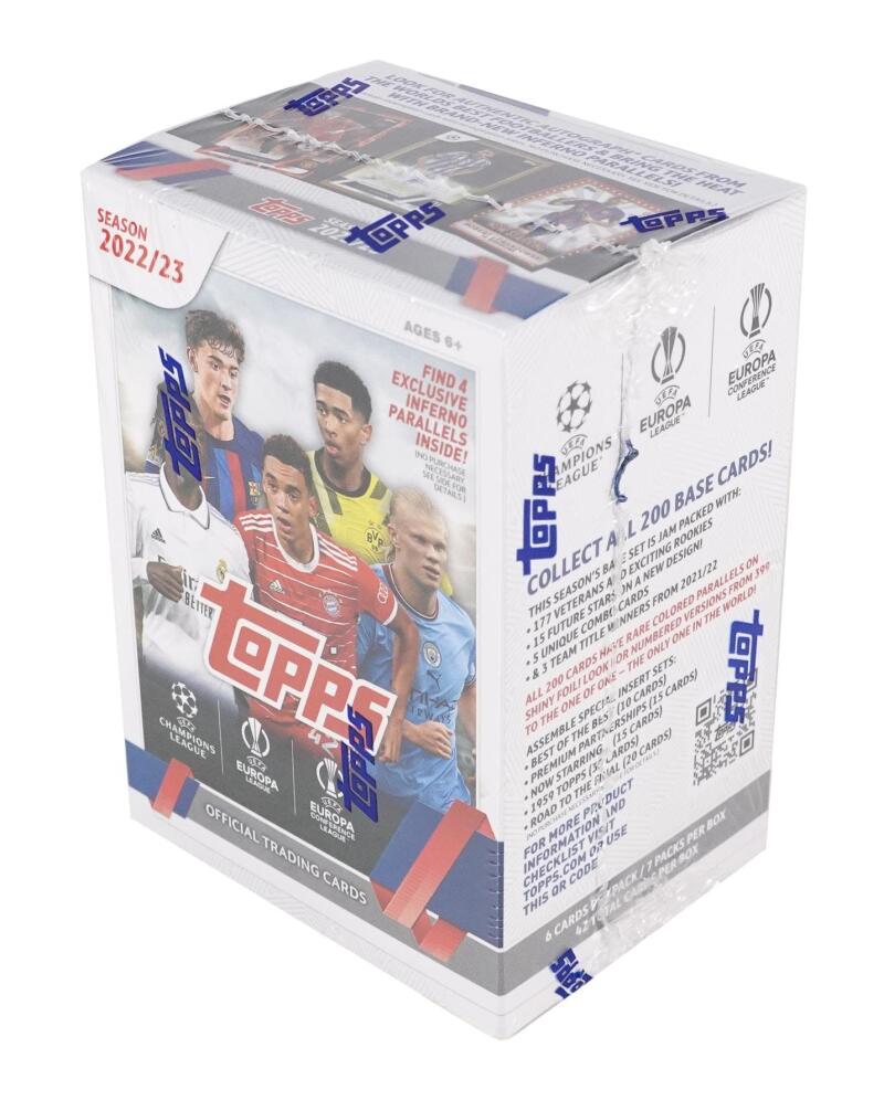 2022-23 Topps UEFA Club Competitions Soccer Blaster Box (7 packs per box) Image 1