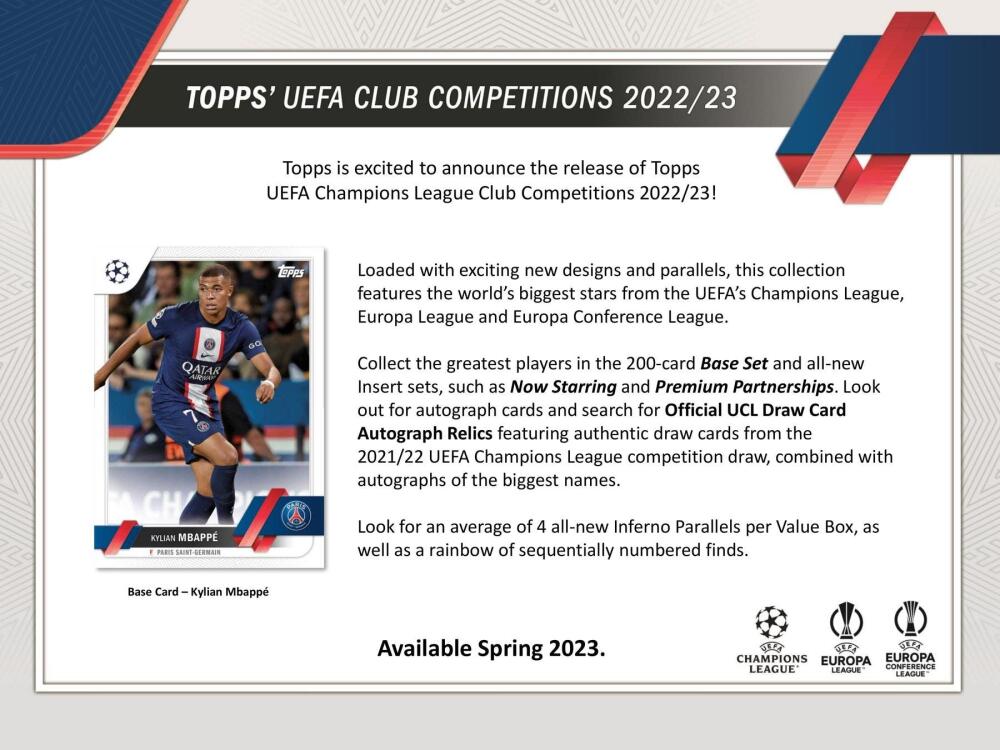 2022-23 Topps UEFA Club Competitions Soccer Blaster Box (7 packs per box) Image 3