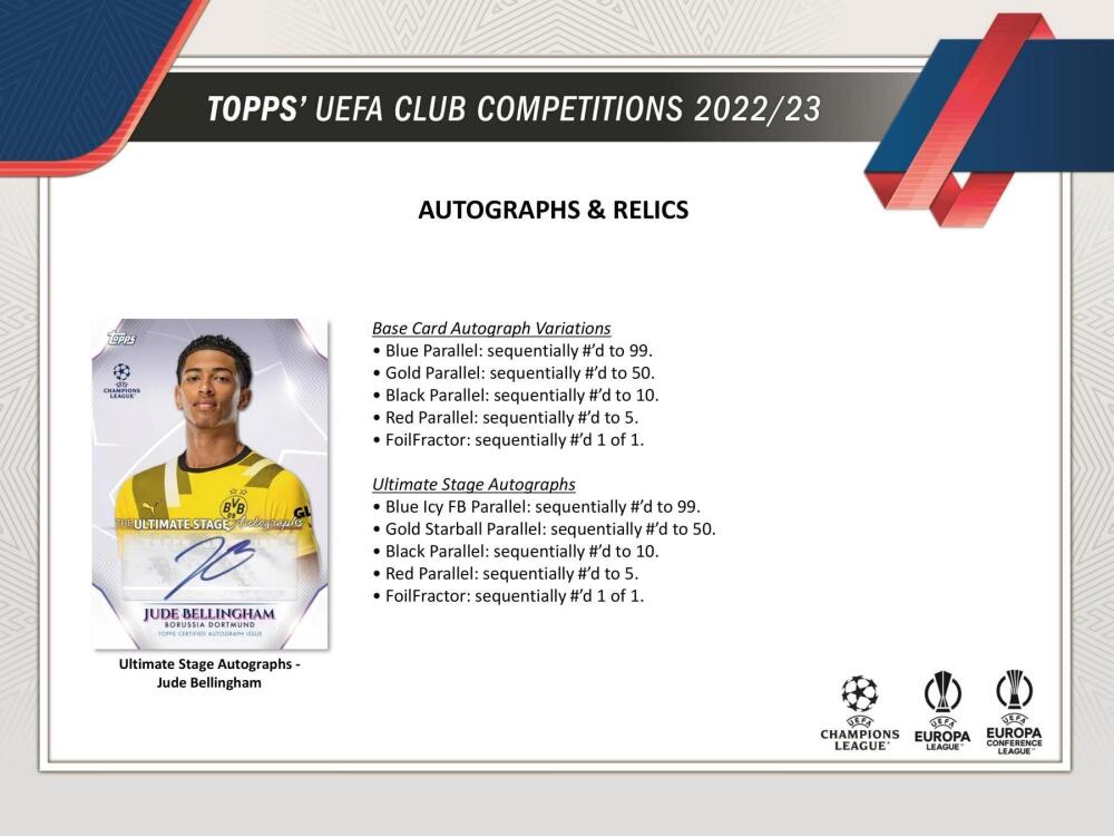 2022-23 Topps UEFA Club Competitions Soccer Blaster Box (7 packs per box) Image 7