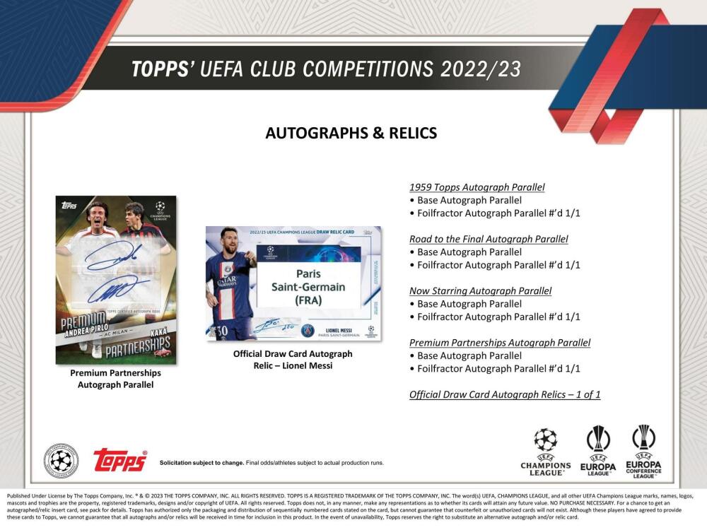 2022-23 Topps UEFA Club Competitions Soccer Blaster Box (7 packs per box) Image 8