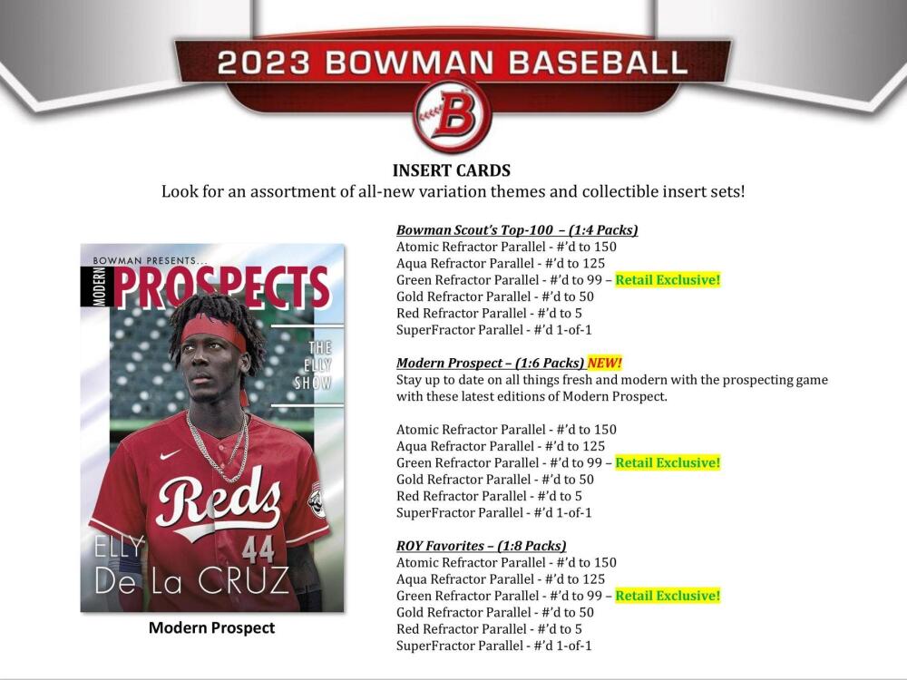 2023 Bowman Baseball 6-Pack Blaster Box Image 6