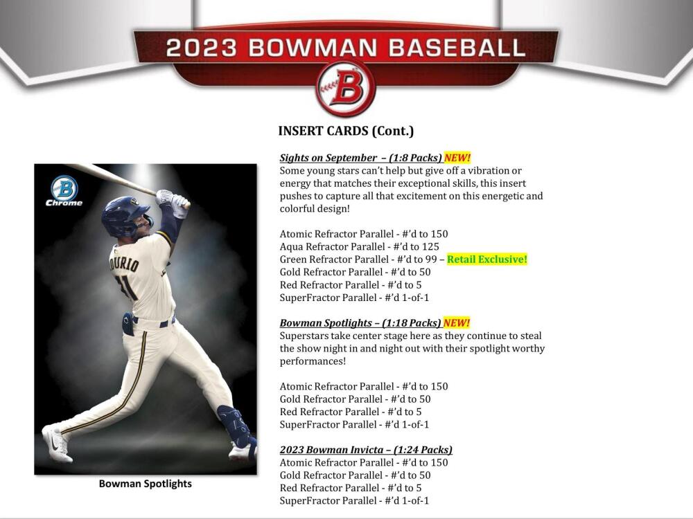 2023 Bowman Baseball 6-Pack Blaster Box Image 7