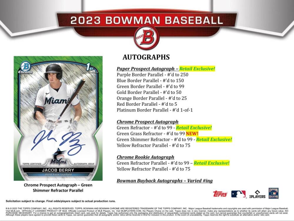 2023 Bowman Baseball 6-Pack Blaster Box Image 8