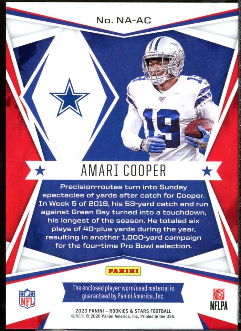 Amari Cooper Card 2020 Rookies and Stars NFL Authentic Jerseys #3  Image 2