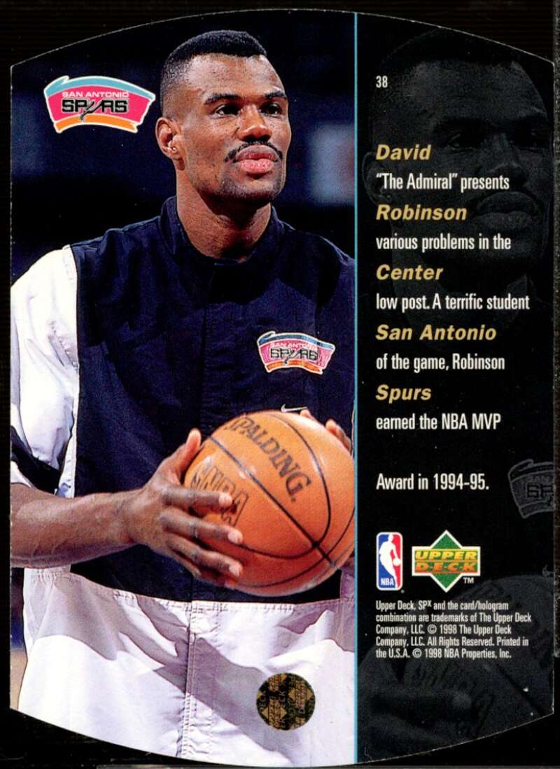 David Robinson Card 1997-98 SPx #38  Image 2