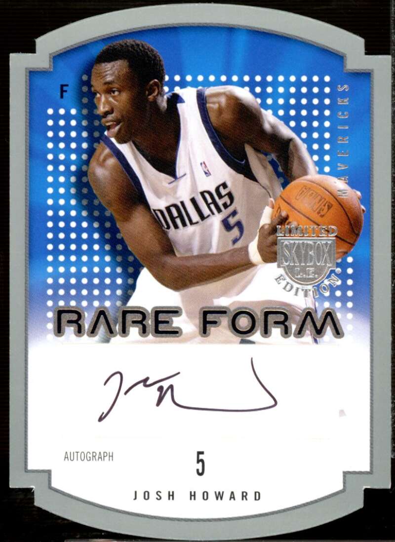 Josh Howard Rookie Card 2003-04 SkyBox LE Rare Form Autographs #9  Image 1