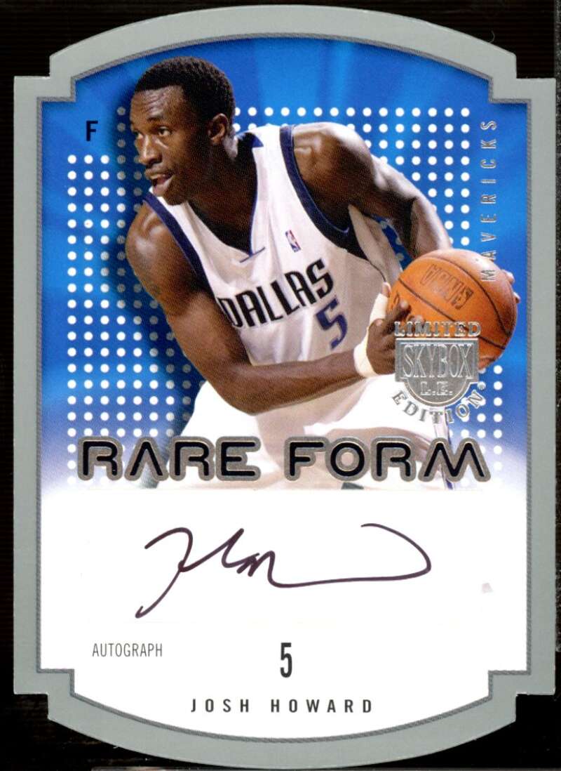 Josh Howard Rookie Card 2003-04 SkyBox LE Rare Form Autographs #9  Image 1