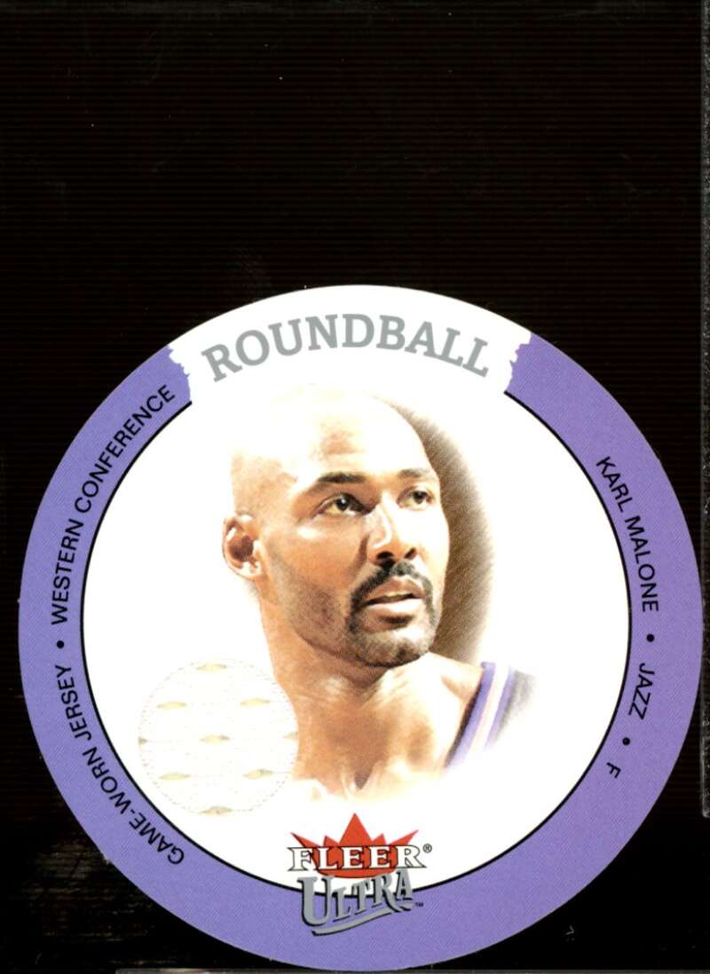 Karl Malone Card 2003-04 Ultra Roundball Discs Game Used #RDKM  Image 1