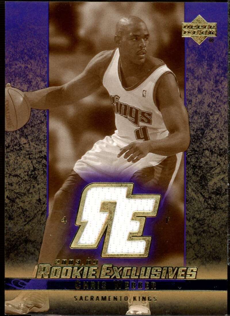 Chris Webber Card 2003-04 Upper Deck Rookie Exclusives Jerseys Variation #J49  Image 1