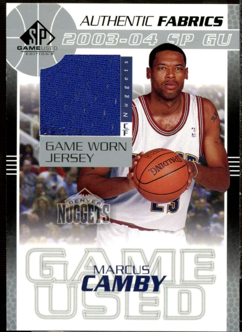 Marcus Camby Card 2003-04 SP Game Used Authentic Fabrics #MCJ  Image 1