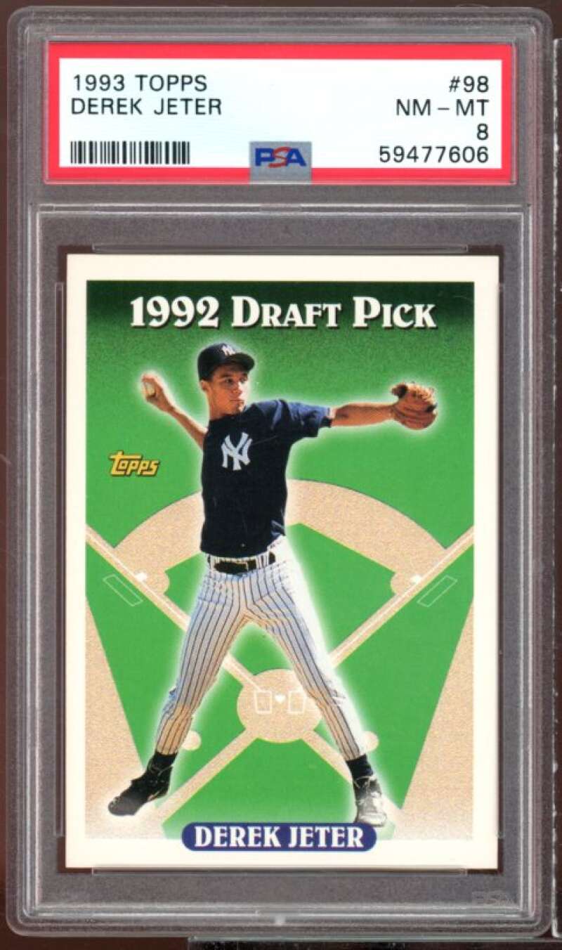 Derek Jeter Rookie Card 1993 Topps #98 PSA 8 Image 1