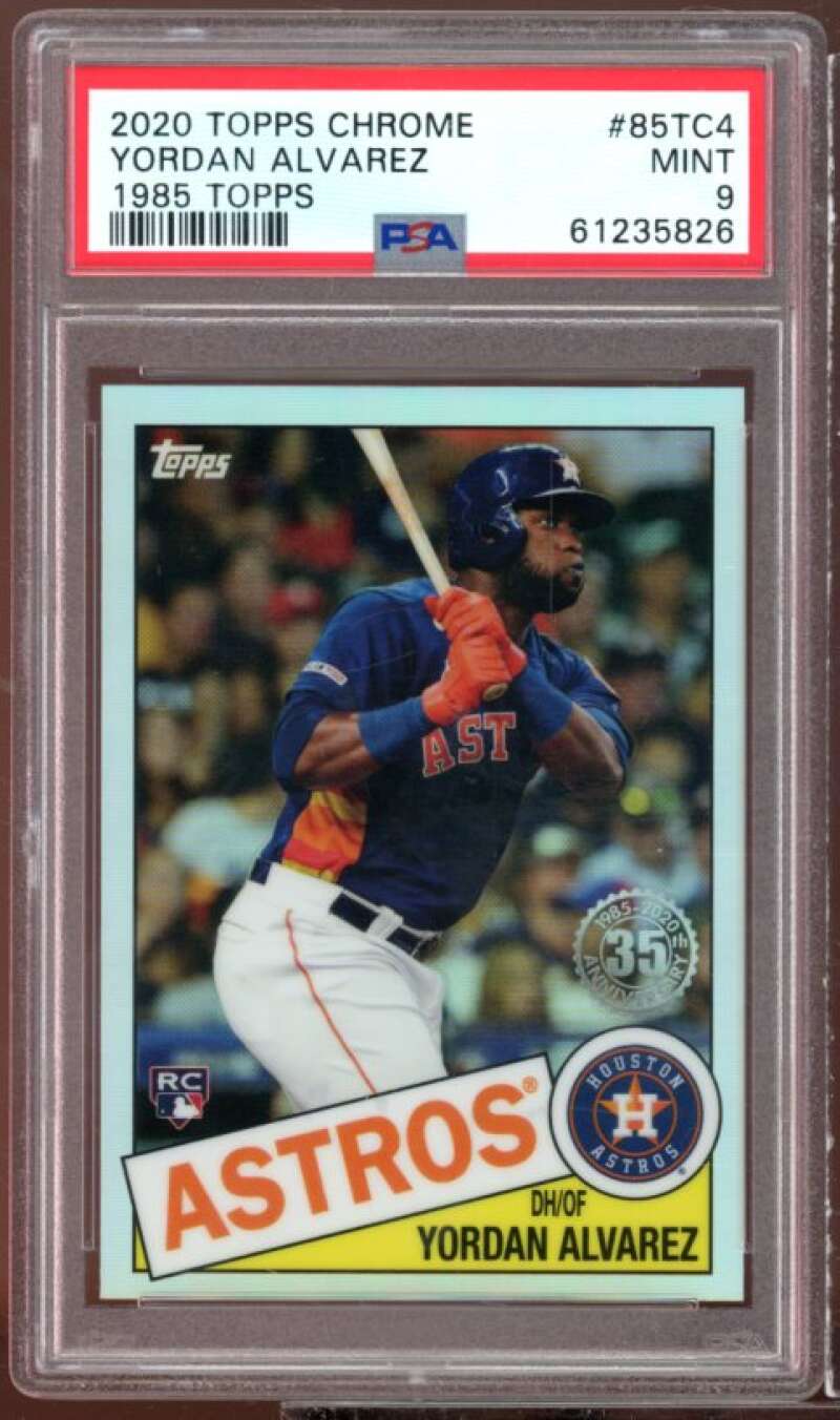 Yordan Alvarez Rookie Card 2020 Topps Chrome 1985 Topps #85TC4 PSA 9 Image 1