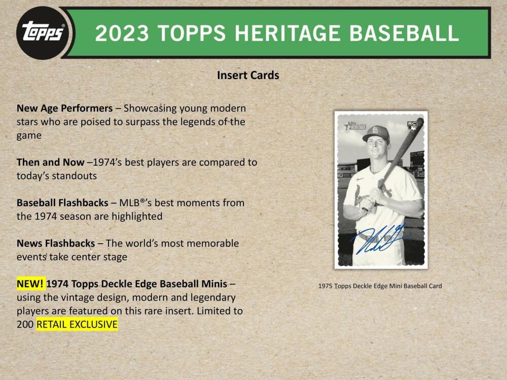 2023 Topps Heritage Baseball Hanger Box Image 5