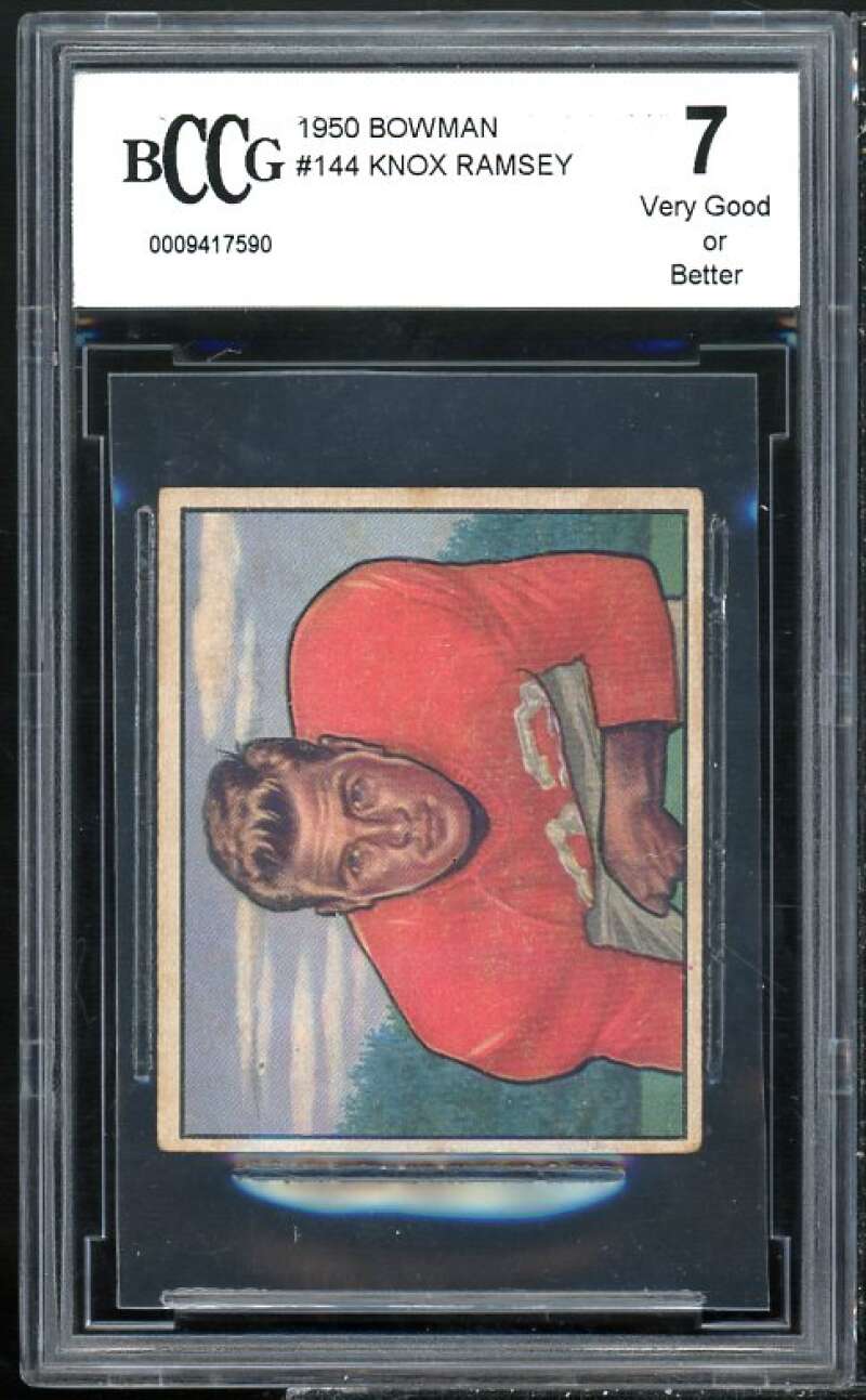 1950 Bowman #144 Knox Ramsey Card BGS BCCG 7 Very Good+ Image 1