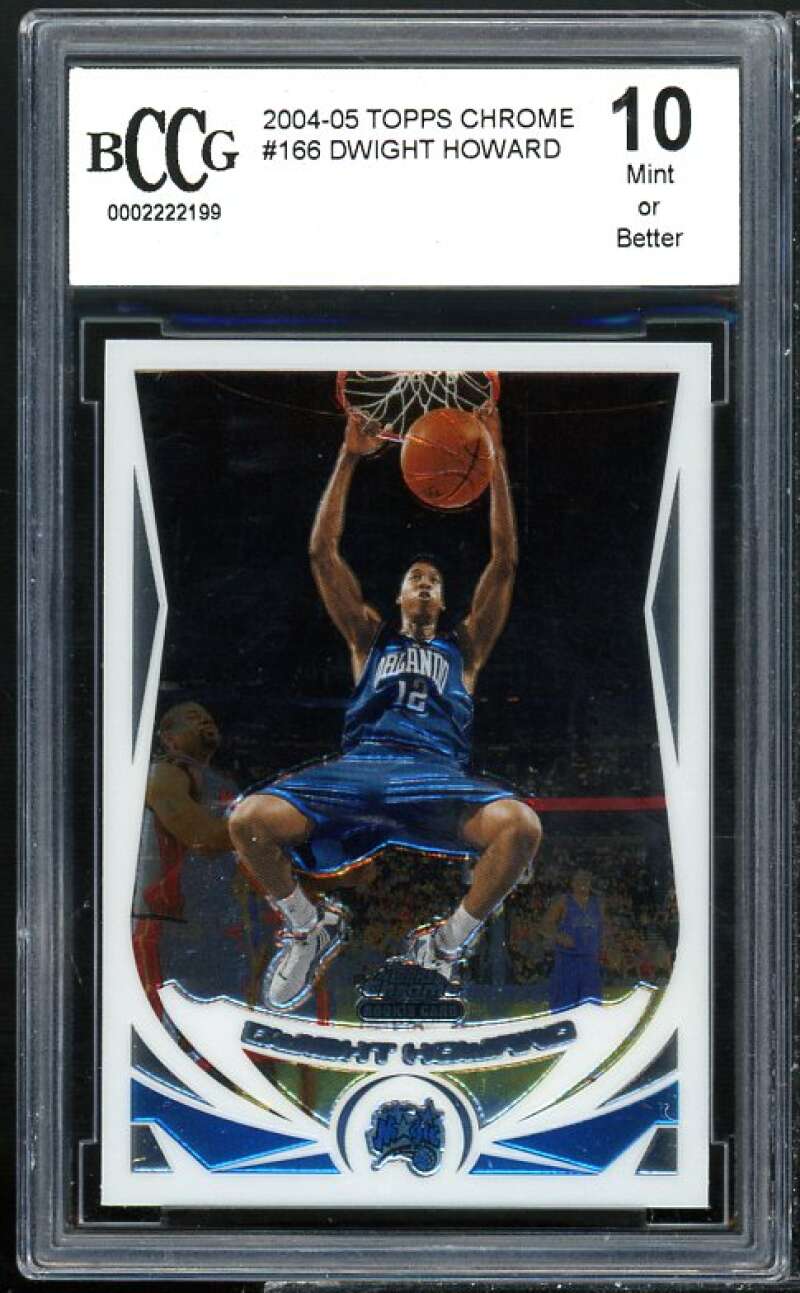 2004-05 Topps Chrome #166 Dwight Howard Rookie Card BGS BCCG 10 Mint+ Image 1