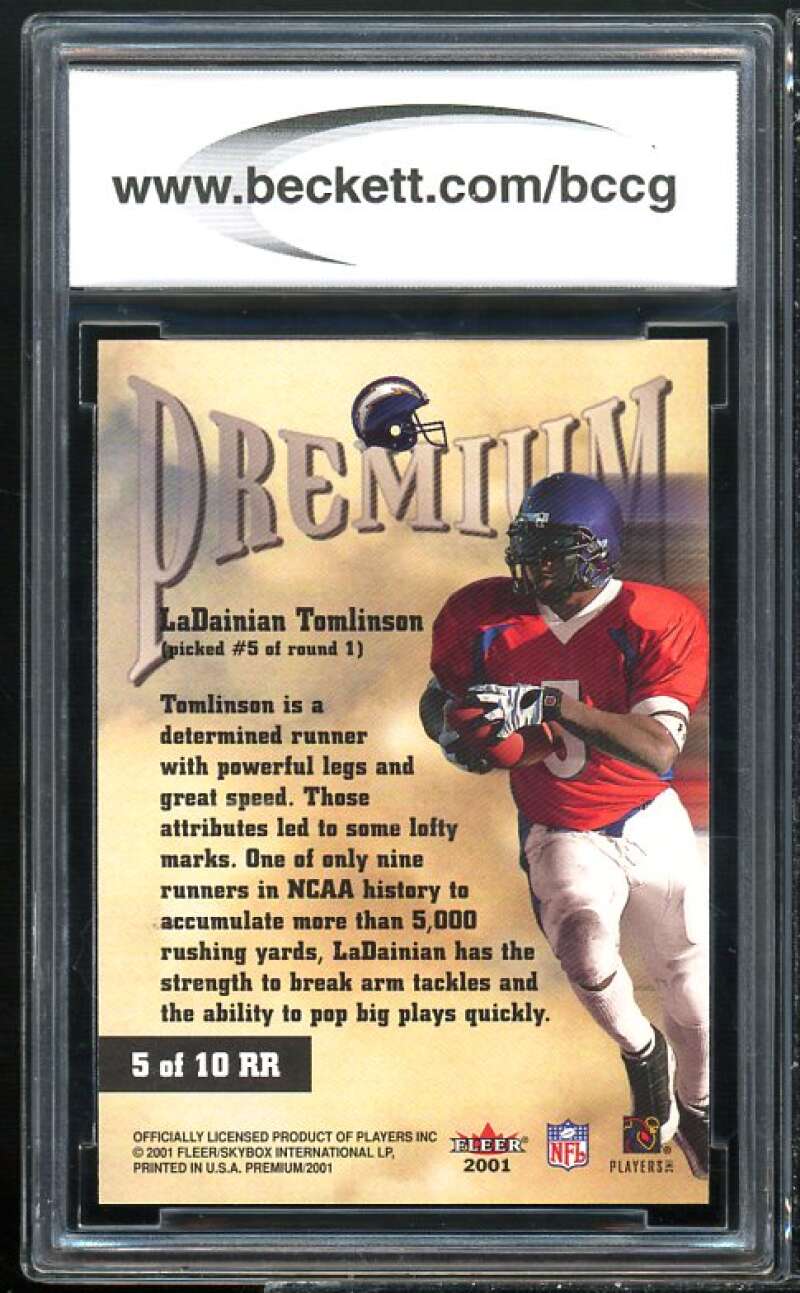 2001 Fleer Premium RC Revolution #5 LaDainian Tomlinson Rookie Image 2