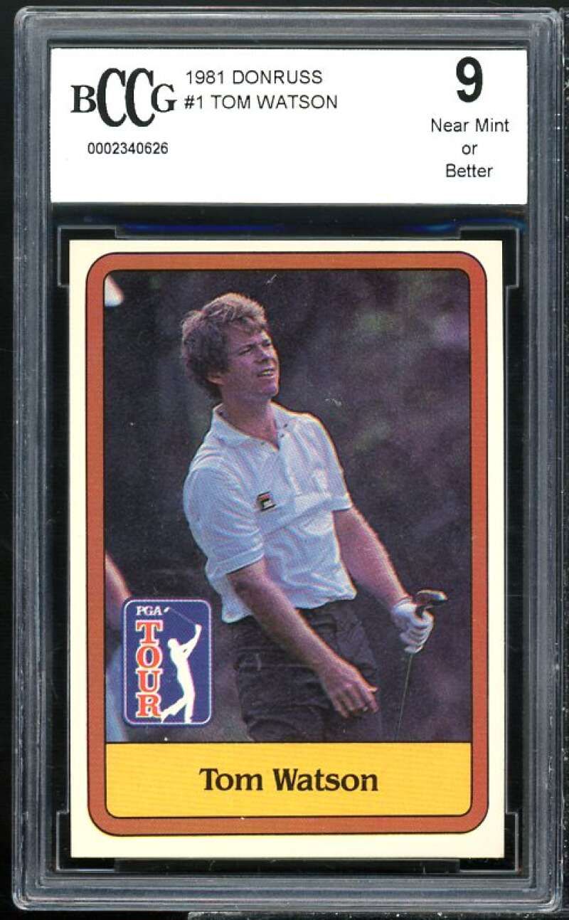 1981 Donruss #1 Tom Watson Golf Rookie Card Image 1