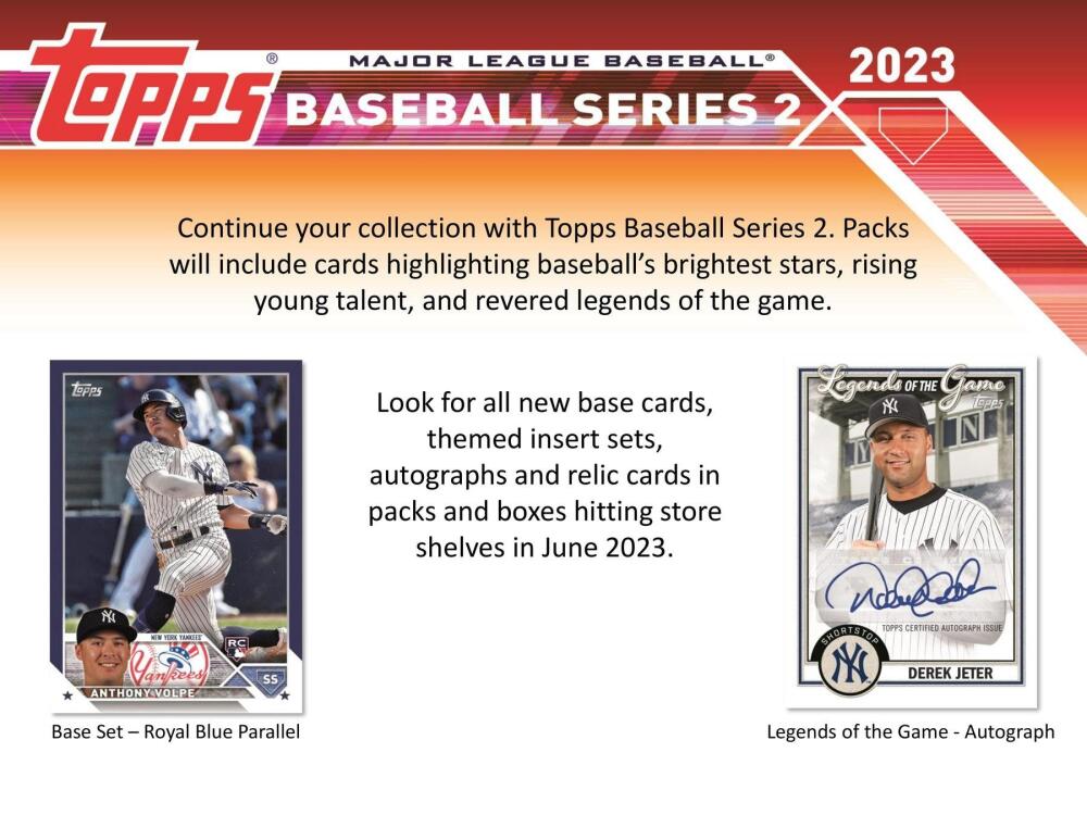 2023 Topps Series 2 Baseball 7-Pack Blaster Box (Commemerative Relic Card!) Image 3