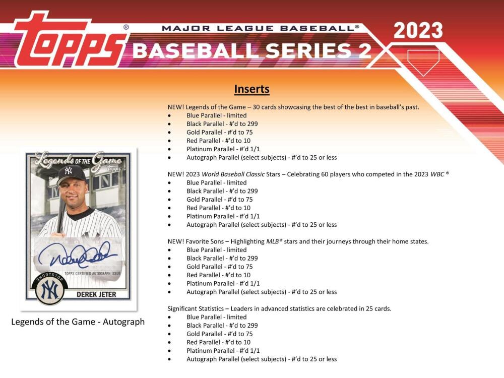 2023 Topps Series 2 Baseball 7-Pack Blaster Box (Commemerative Relic Card!) Image 5