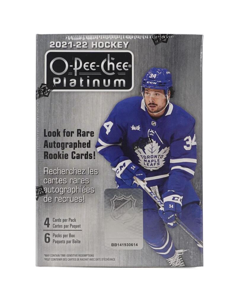 2021-22 Upper Deck O-Pee-Chee Platinum Hockey 6-Pack Blaster Box Image 1