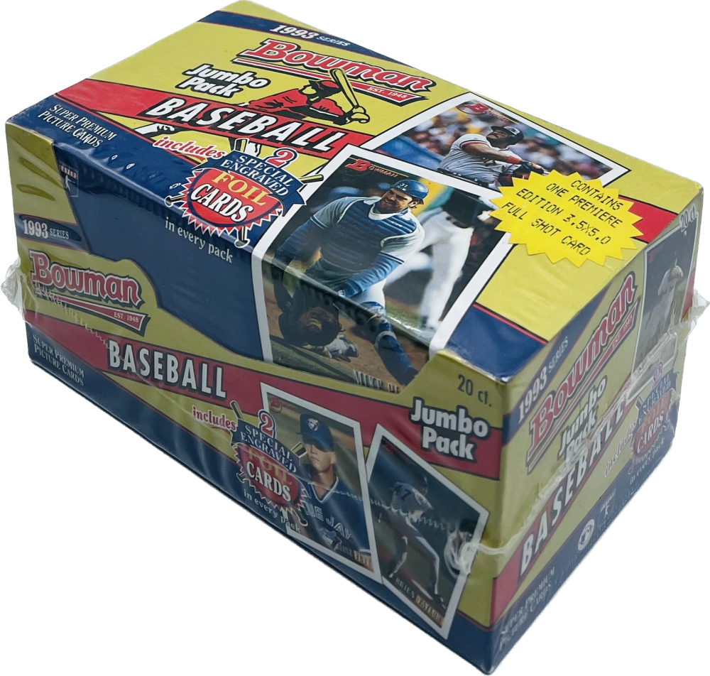 1993 Bowman Jumbo Pack Derek Jeter Rookie Year Baseball Box Image 1