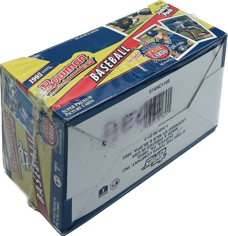 1993 Bowman Jumbo Pack Derek Jeter Rookie Year Baseball Box Image 3