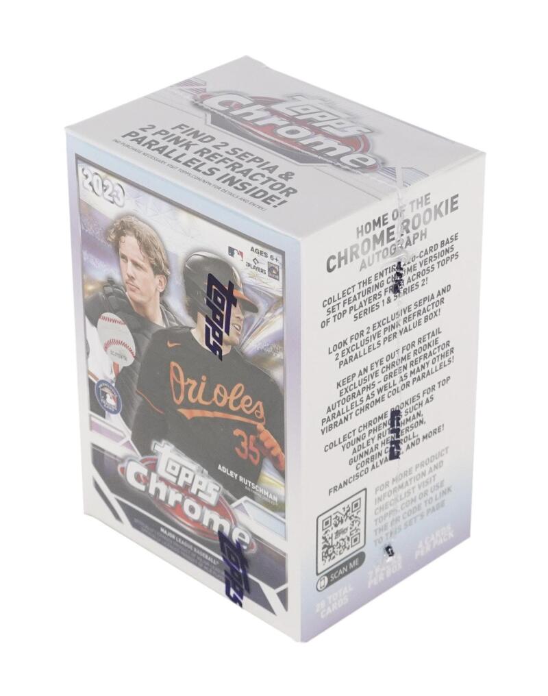 2023 Topps Chrome Baseball 7-Pack Blaster Box Image 2