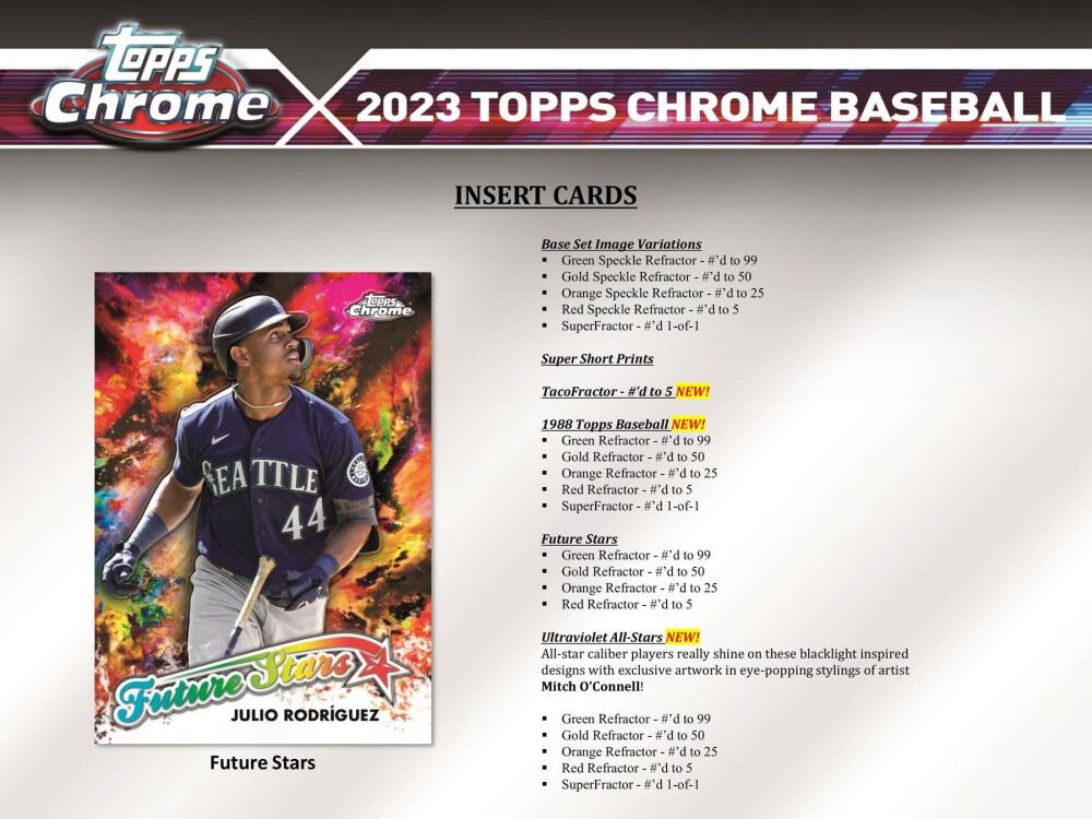 2023 Topps Chrome Baseball 7-Pack Blaster Box Image 6