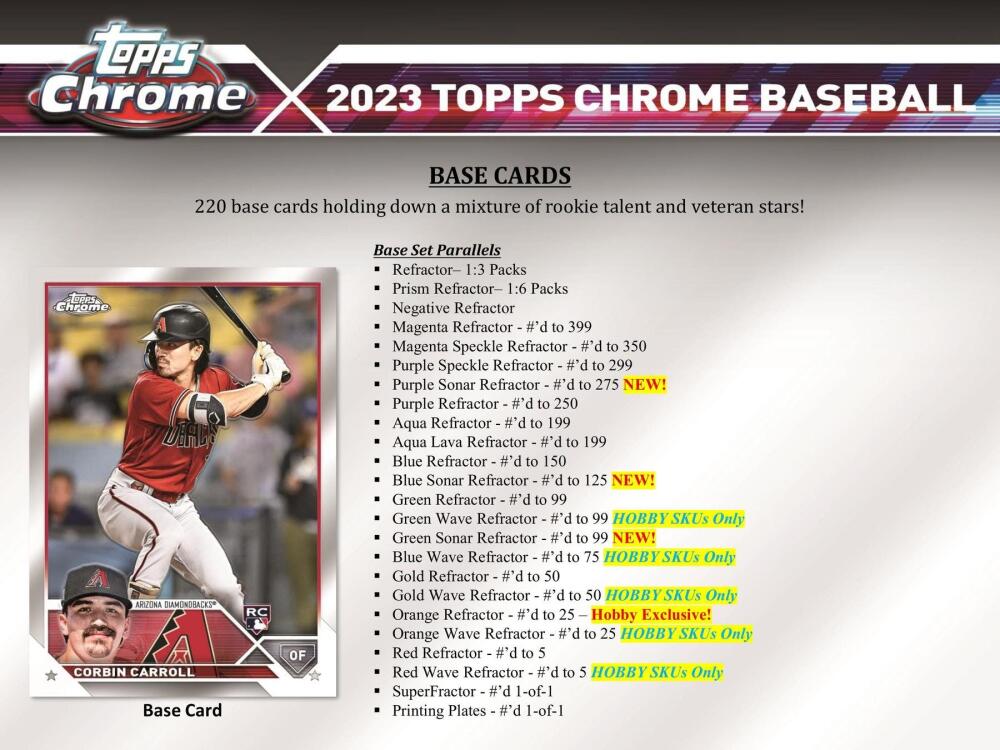 2023 Topps Chrome Baseball Hobby Box Image 4