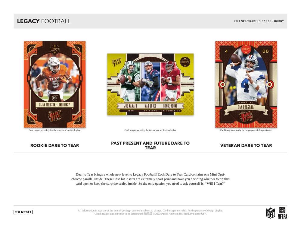 2023 Panini Legacy Football Hobby Box Image 5