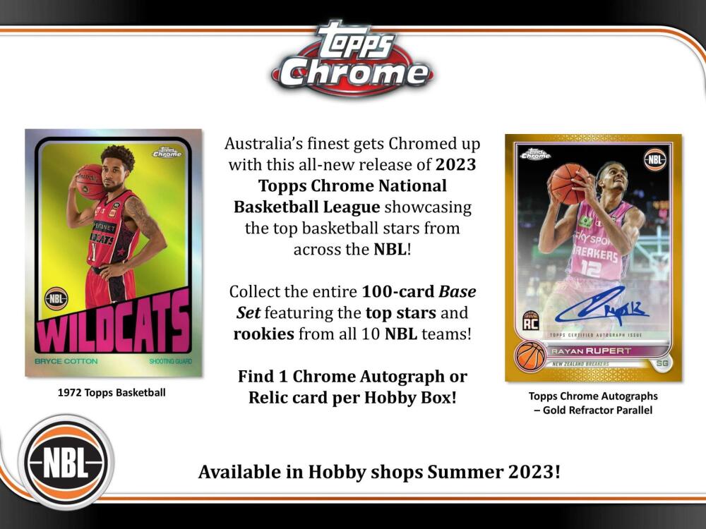 2022-23 Topps Chrome NBL Basketball Hobby Box  Image 4