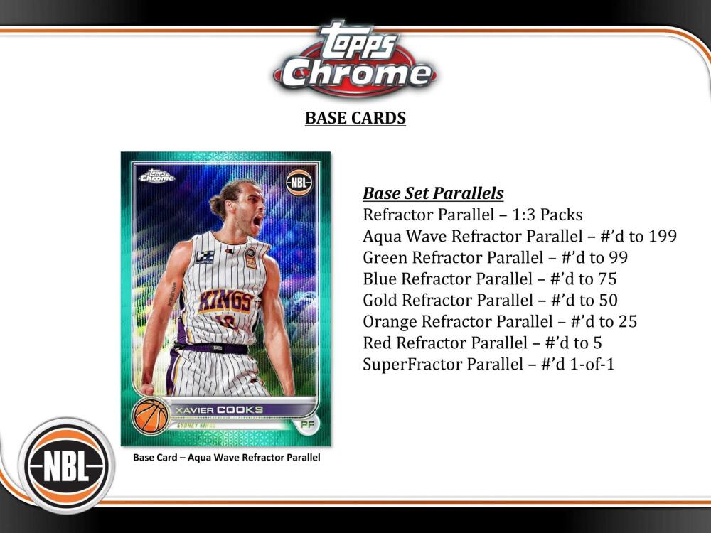 2022-23 Topps Chrome NBL Basketball Hobby Box  Image 5