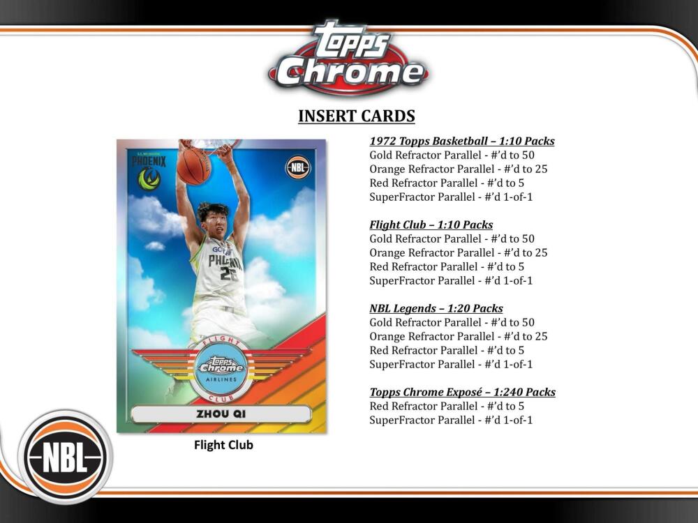 2022-23 Topps Chrome NBL Basketball Hobby Box  Image 6