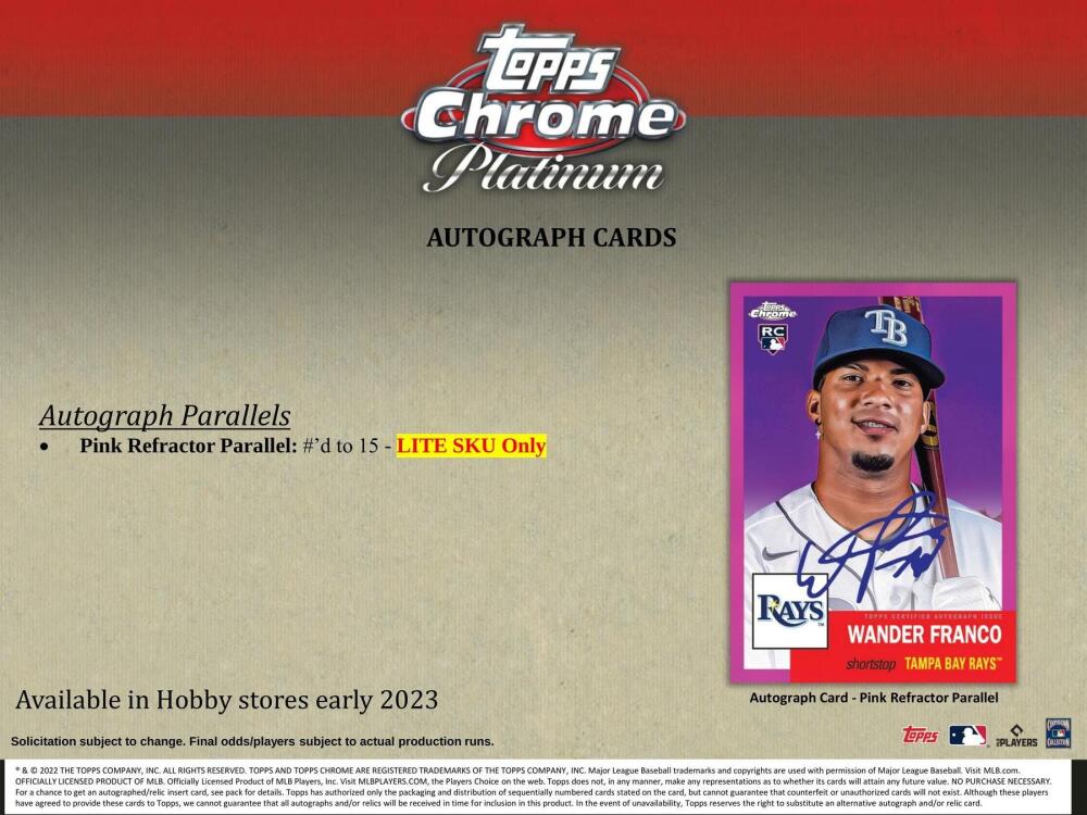 2022 Topps Chrome Platinum Anniversary Baseball Hobby LITE Box Image 6