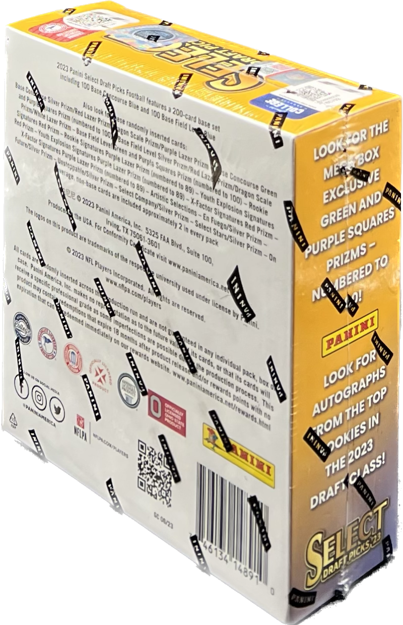 2023 Panini Select Draft Picks Collegiate Football Mega Box Image 2